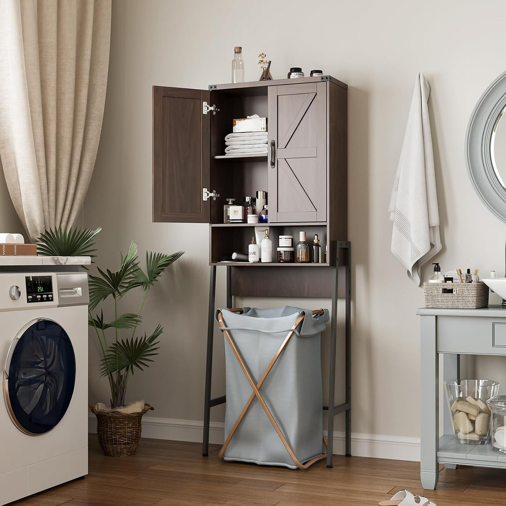Vabches Over The Toilet Storage Cabinet with 2-Door Design Bathroom Organizer...