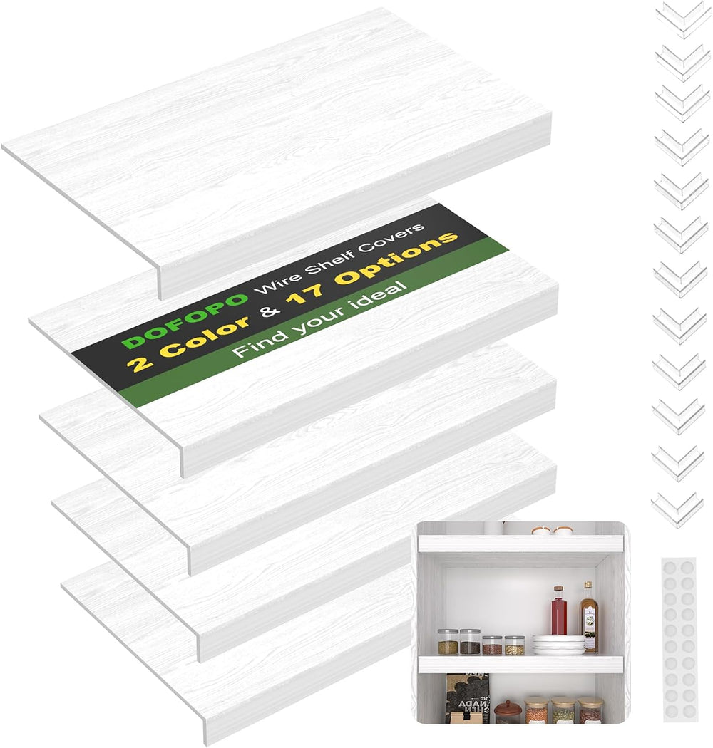 Wire Rack Covers, PVC Wire Shelf Covers for Pantry 30" W X 16" D