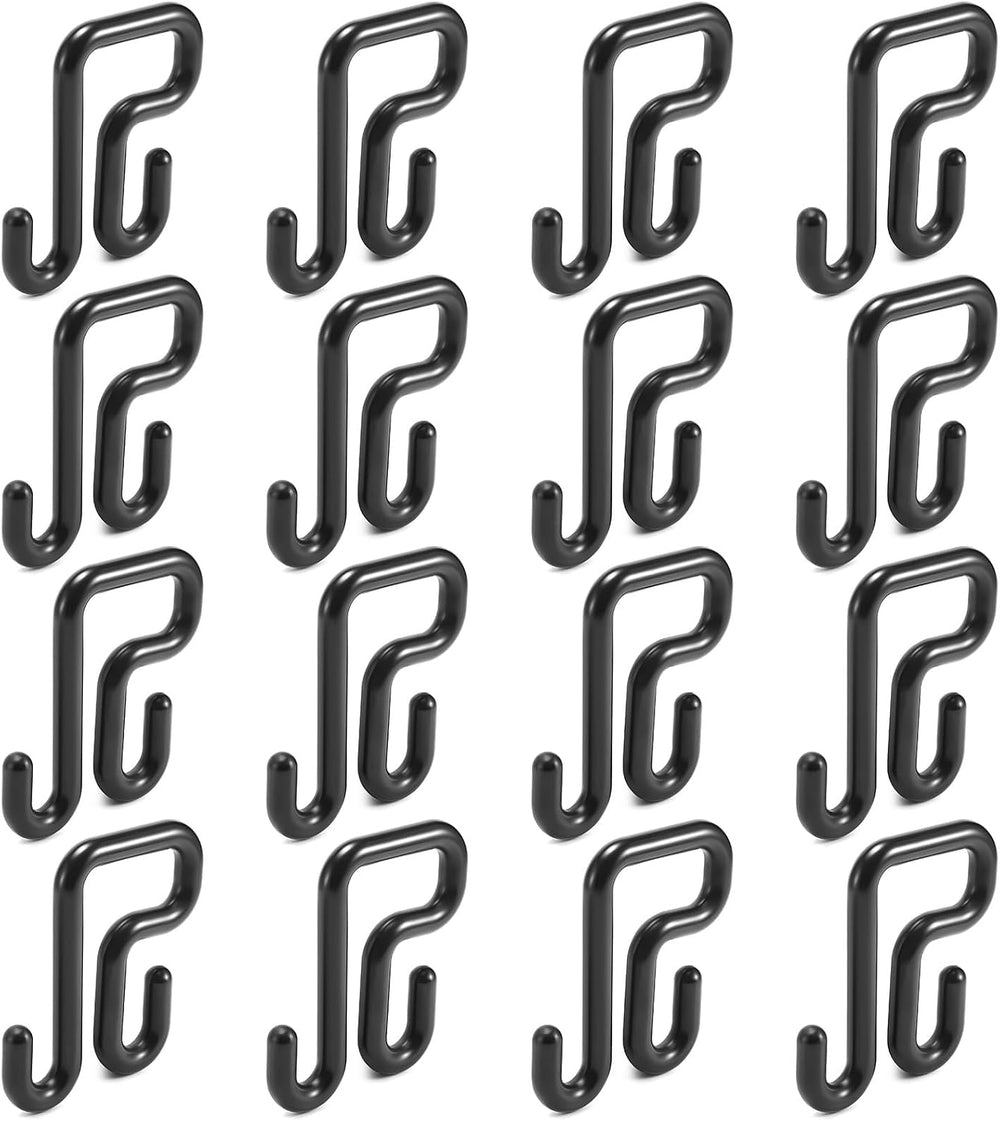 16 Pcs 3 Inches Lineman Bucket Hooks, Bucket Lip Tool Holders, Black