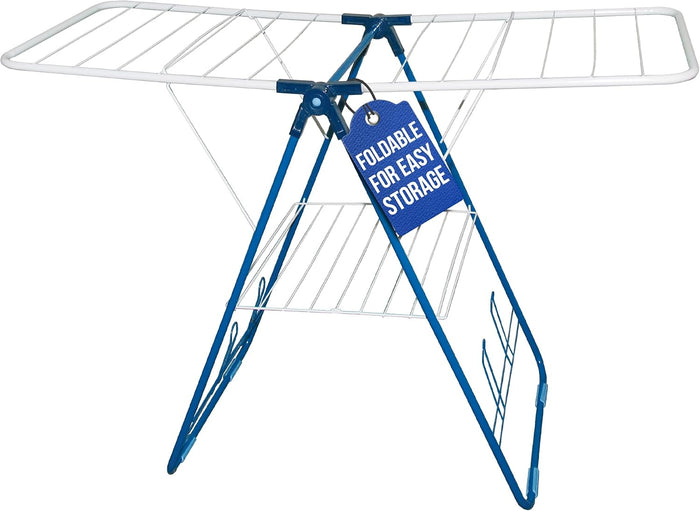 Strata Gullwing Clothes Drying Rack - White and Blue