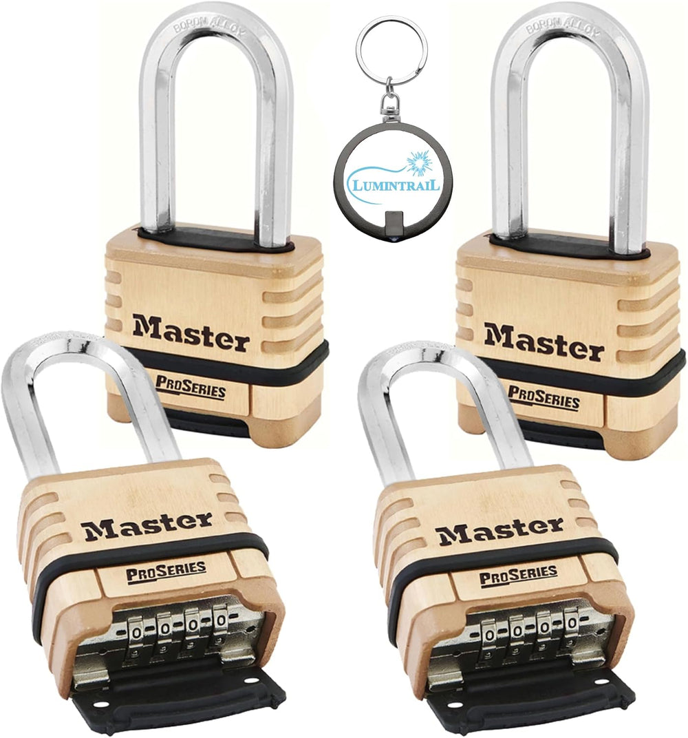 Master Lock 1175DLH 2-1/4in (57mm) Wide ProSeries Brass Resettable Combinatio...