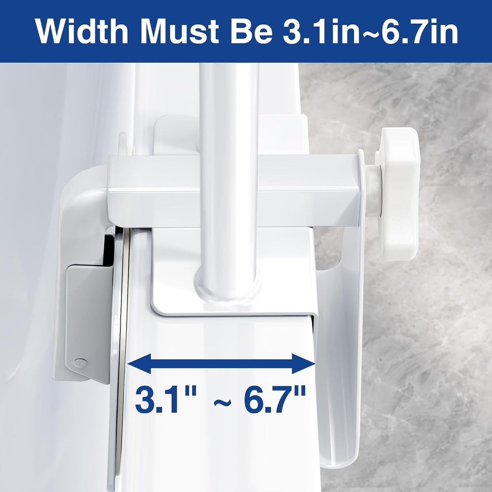 Adjustable Bathtub Safety Rail, Bathtub Handle Grab Bar with Non-Slip Grip fo...