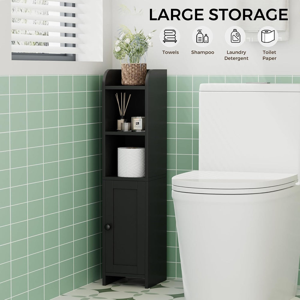 Homhedy Small Bathroom Storage Cabinet, Narrow Toilet Paper Cabinet