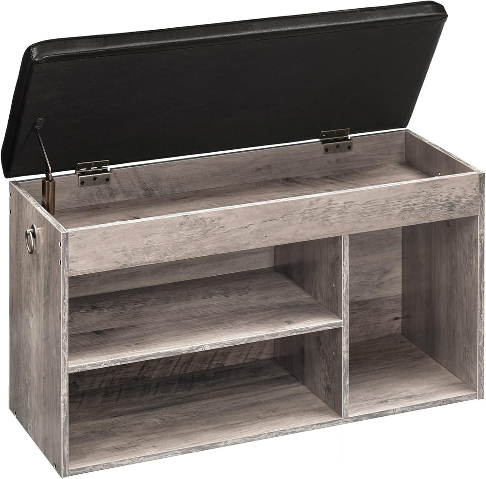 HOOBRO Shoe Storage Bench with Cushion, 32.3'' Entryway Bench with Li...
