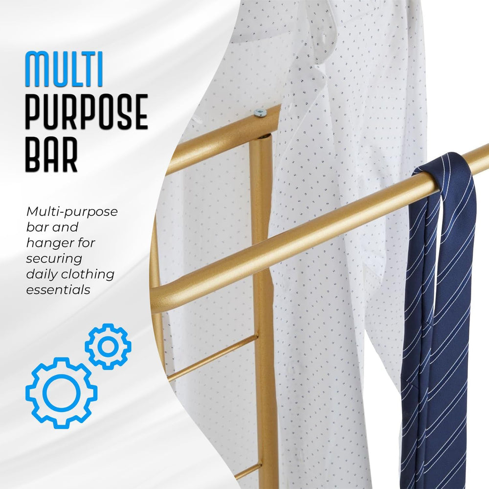Kings Brand Furniture Kalblins Metal Suit Valet Stand, Clothes Rack, Clothing...
