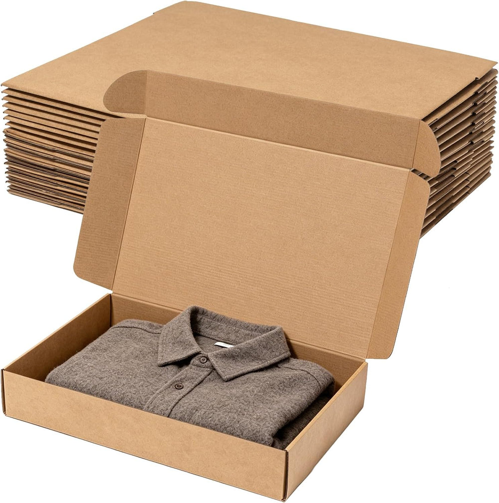 Wowxyz Shipping Boxes 17x11x3 Inches 20 Pack Corrugated Cardboard Brown Box