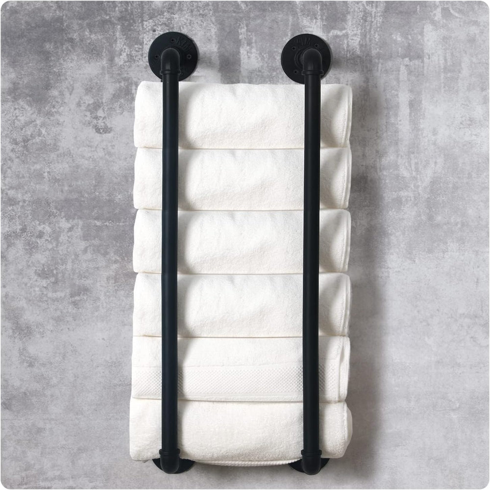 HouseAid Industrial Pipe Towel Rack, Farmhouse Bathroom Towel Storage Holder,...