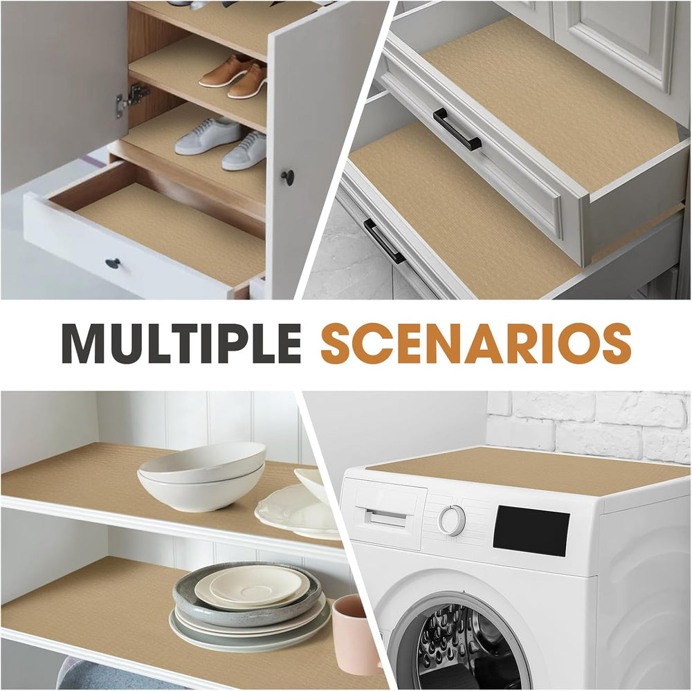 Drawer and Shelf Liner for Kitchen Cabinets, Beige, 24IN X 30FT