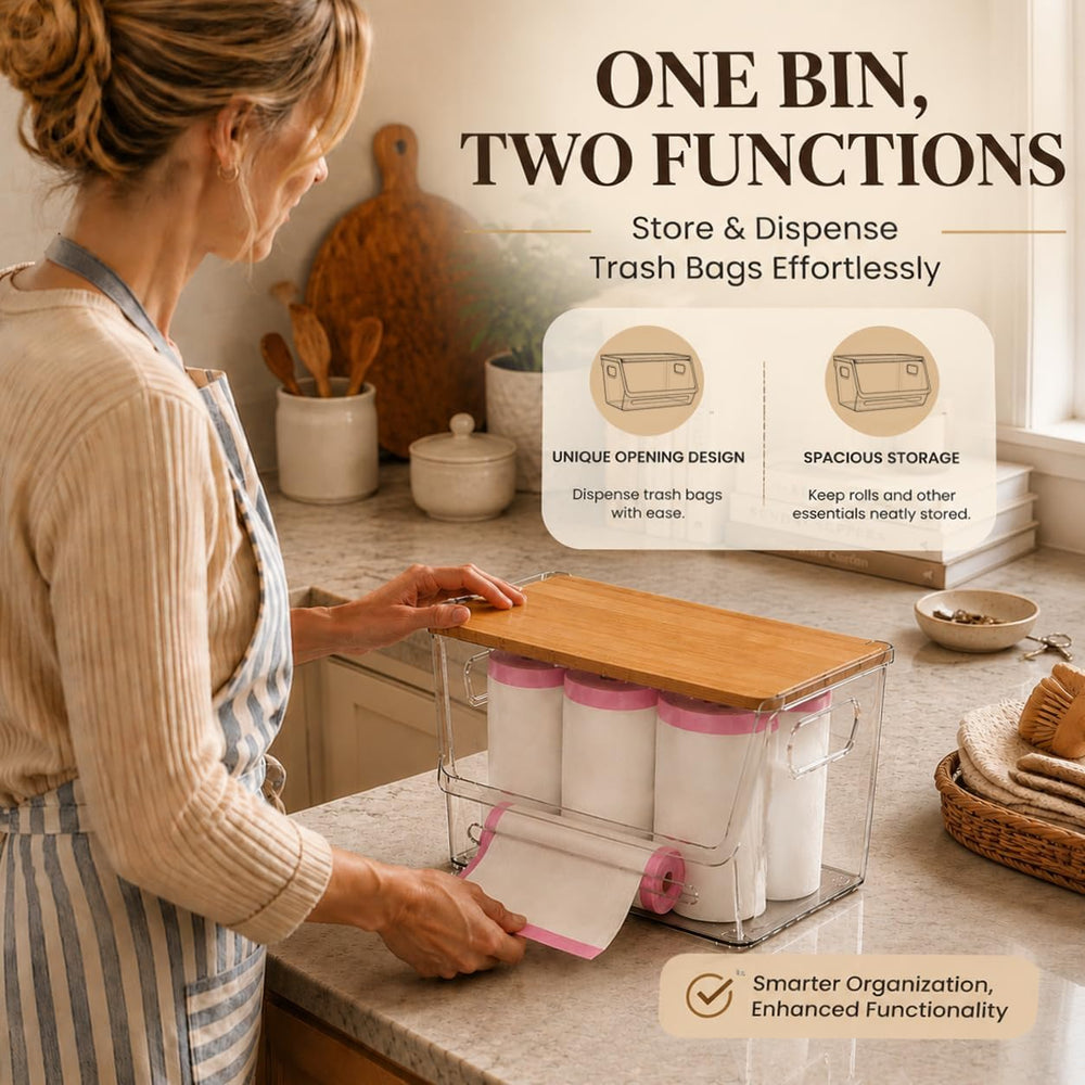 3 Pack Potato and Onion Storage Bin with Bamboo Lid – Pantry Organizers and S...