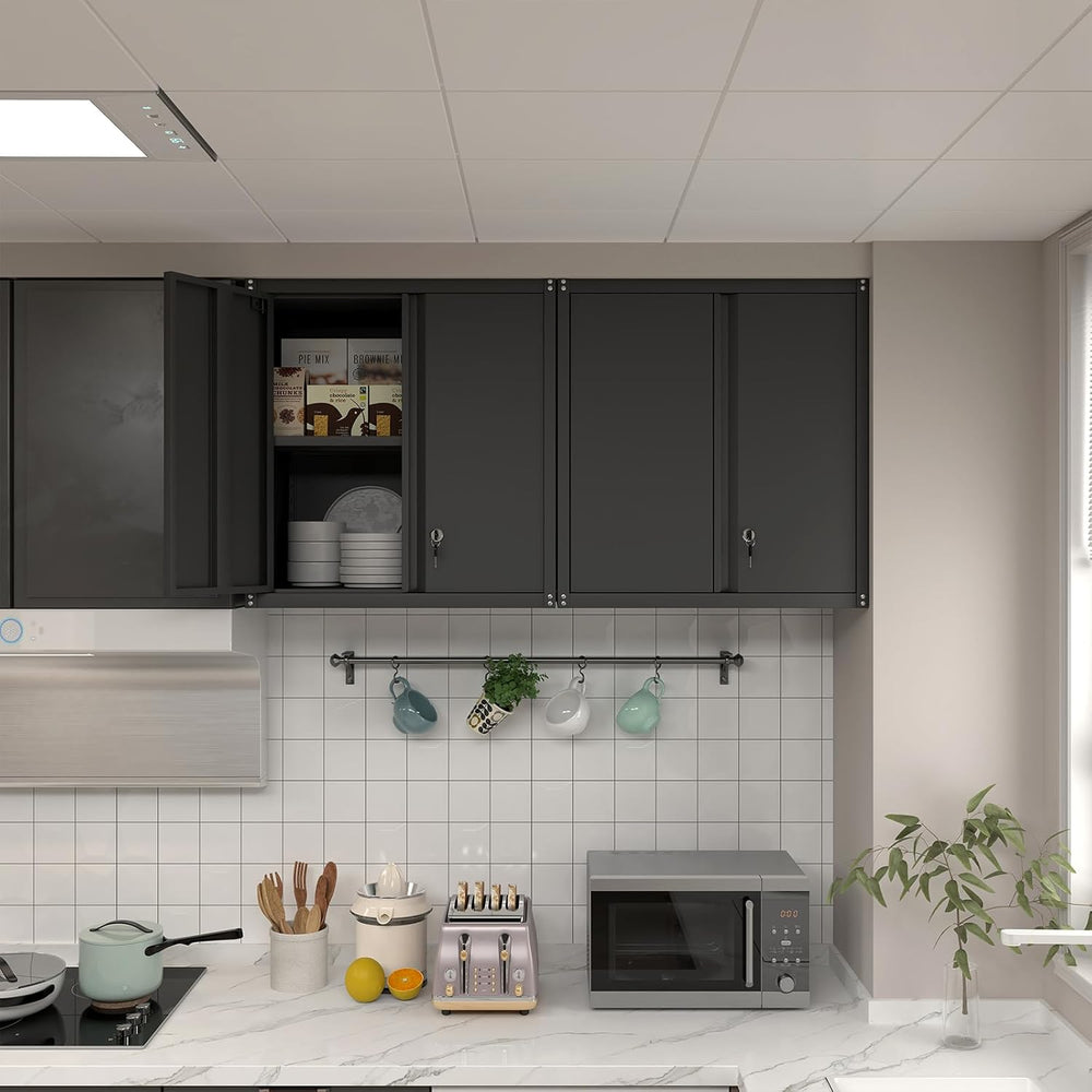 LUCYPAL Garage Storage Cabinet,27.95" H Metal Wall Cabinet with Locking ...
