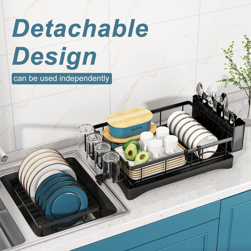 Dish Drying Rack, 2 Tier Dish Racks for Kitchen Counter | Large Stainless Ste...
