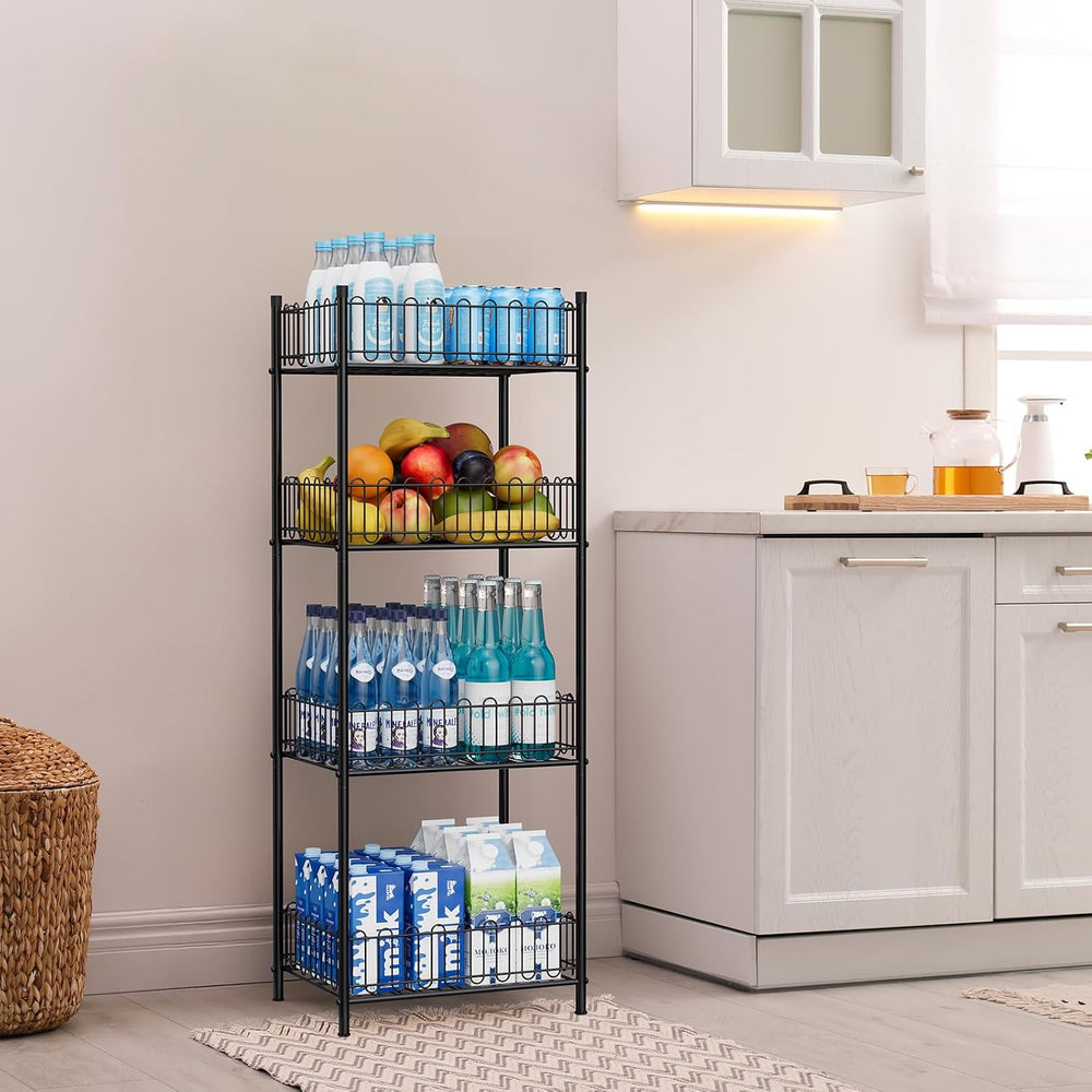 OYEAL Water Bottle Storage Holder 4 Tier Can Organizer for Pantry, Large Capa...