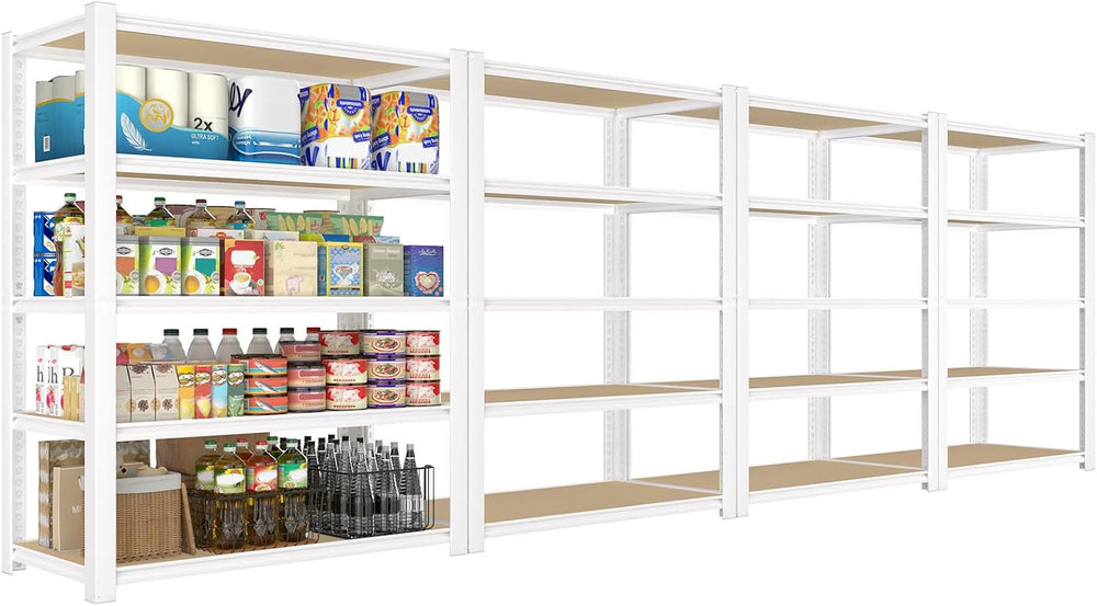 PrimeZone 28"W x 12"D x 59"H Closet Storage Shelves, 5-Tier Me...
