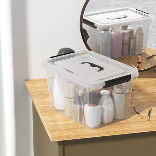 10 quart clear plastic storage box bins with, package contents
