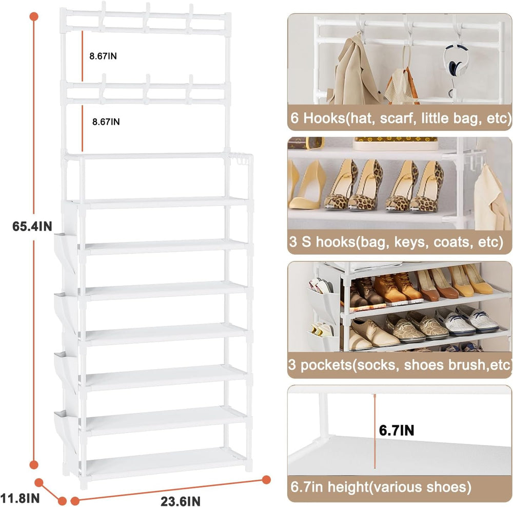 OYREL Shoe Rack 7 Tier Shoe Organizer Storage 21-28 Pairs