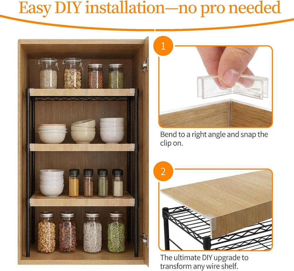 5-Pack Wire Shelf Covers, 24x12 Wire Rack Covers for Wire Shelving, PVC