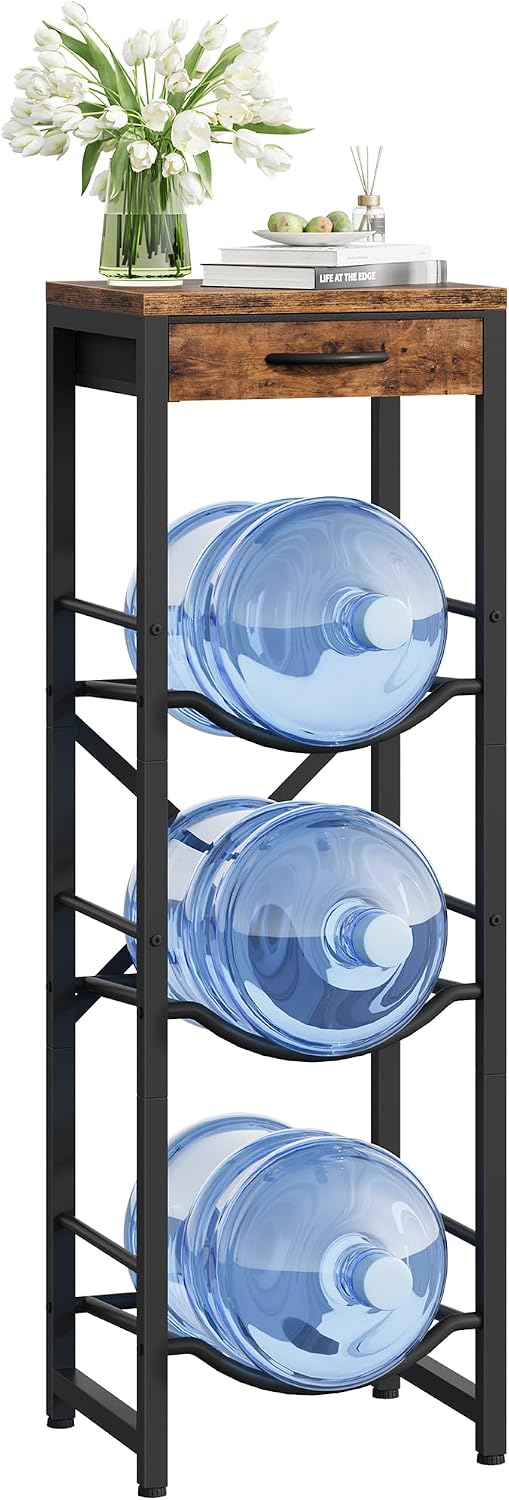 CHOEZON 5-Gallon Water Jug Holder, Water Bottle Holder, 3-Tier Kettle Storage...