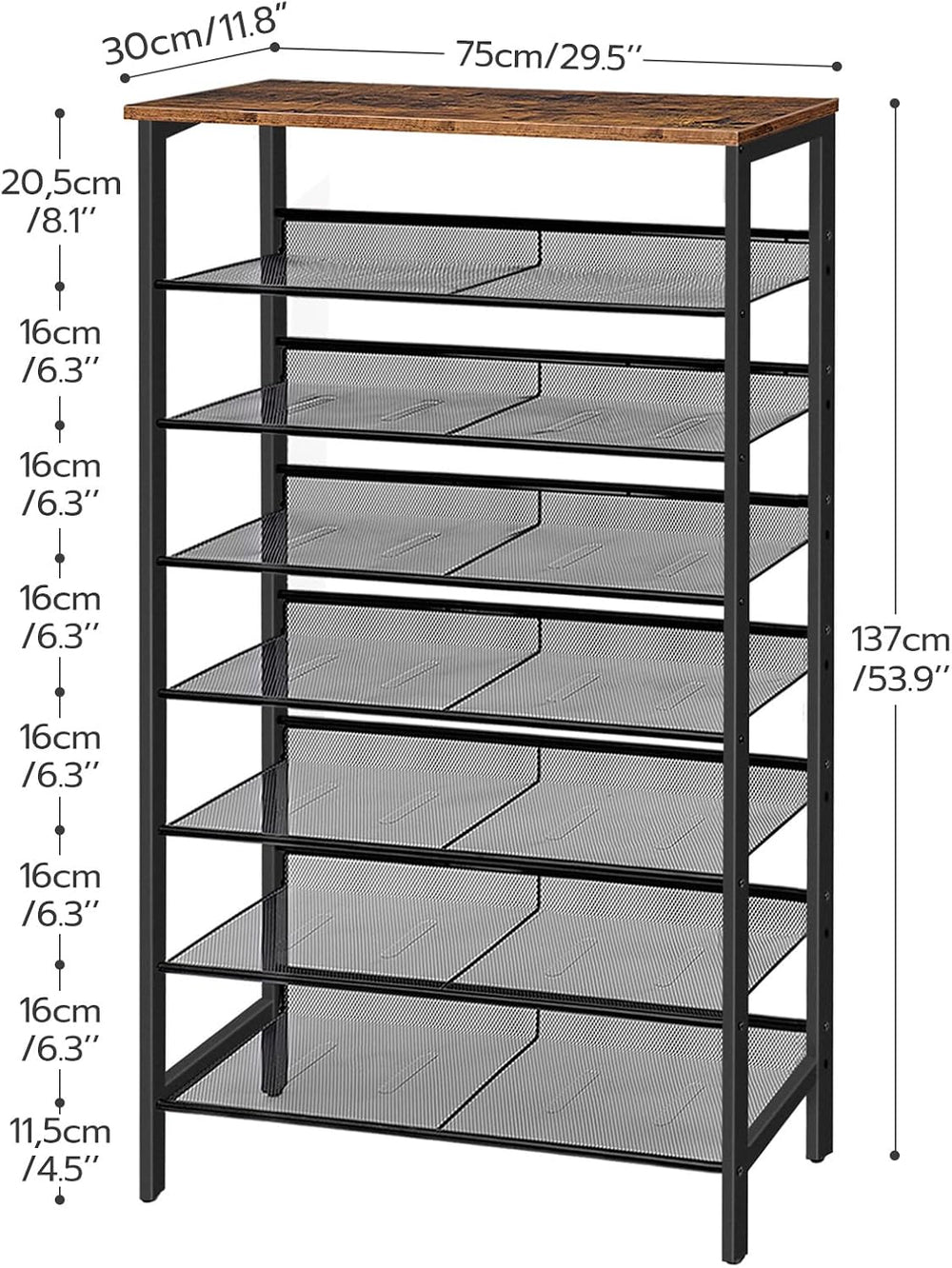 HOOBRO Shoe Rack for Entryway, 8-Tier Shoe Shelf, Large Capacity Shoe Storage...