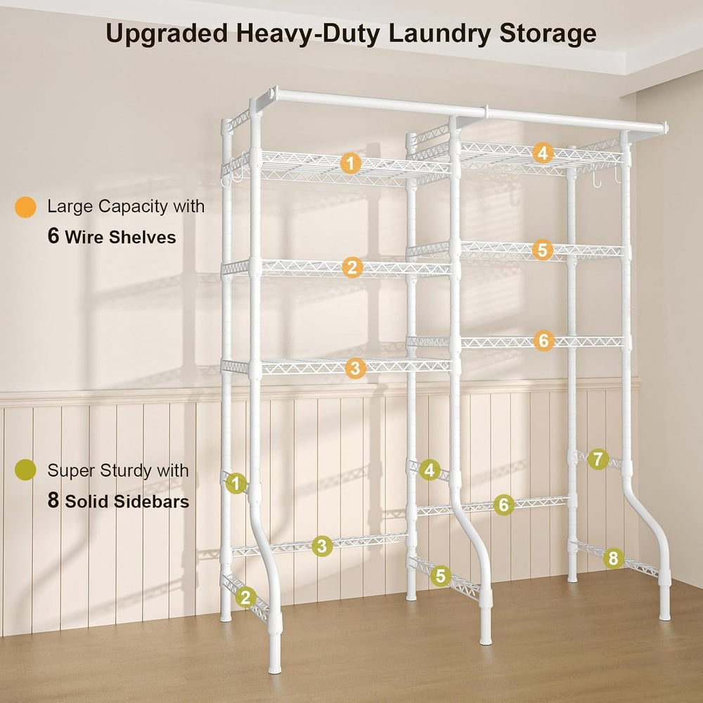 Ulif U13 Over Washer and Dryer Storage Shelves, Laundry Room Standing Shelf