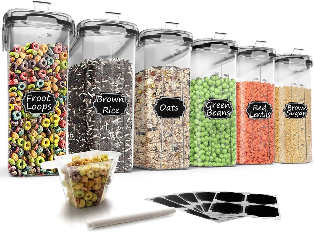 Wildone Cereal Storage Containers Set, Large BPA Free Plastic Airtight Food S...