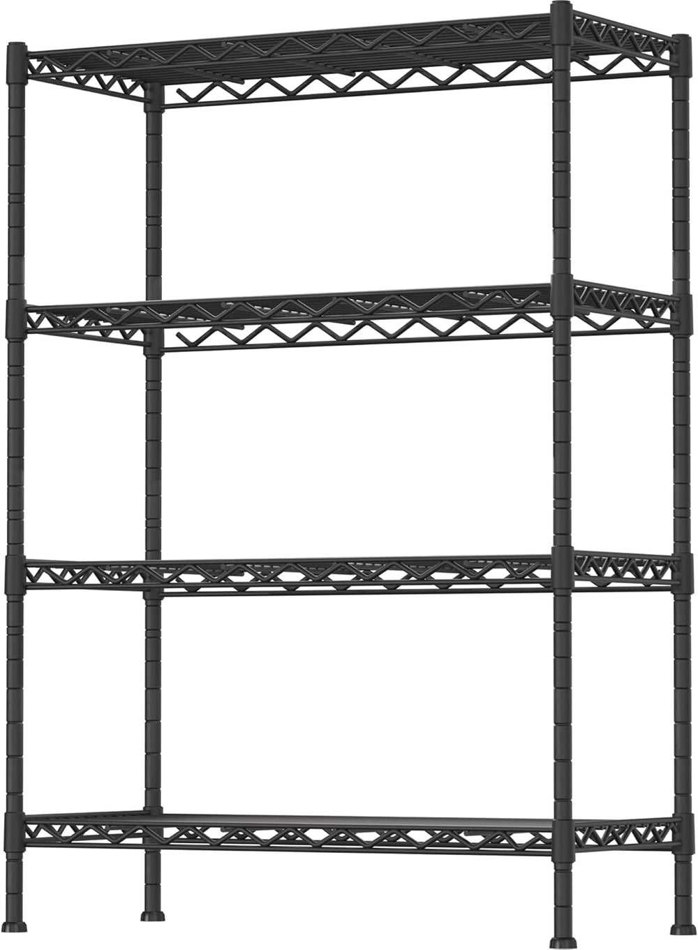 Soywey 4-Shelf Adjustable Heavy Duty Storage Shelving Unit, Metal Organizer W...