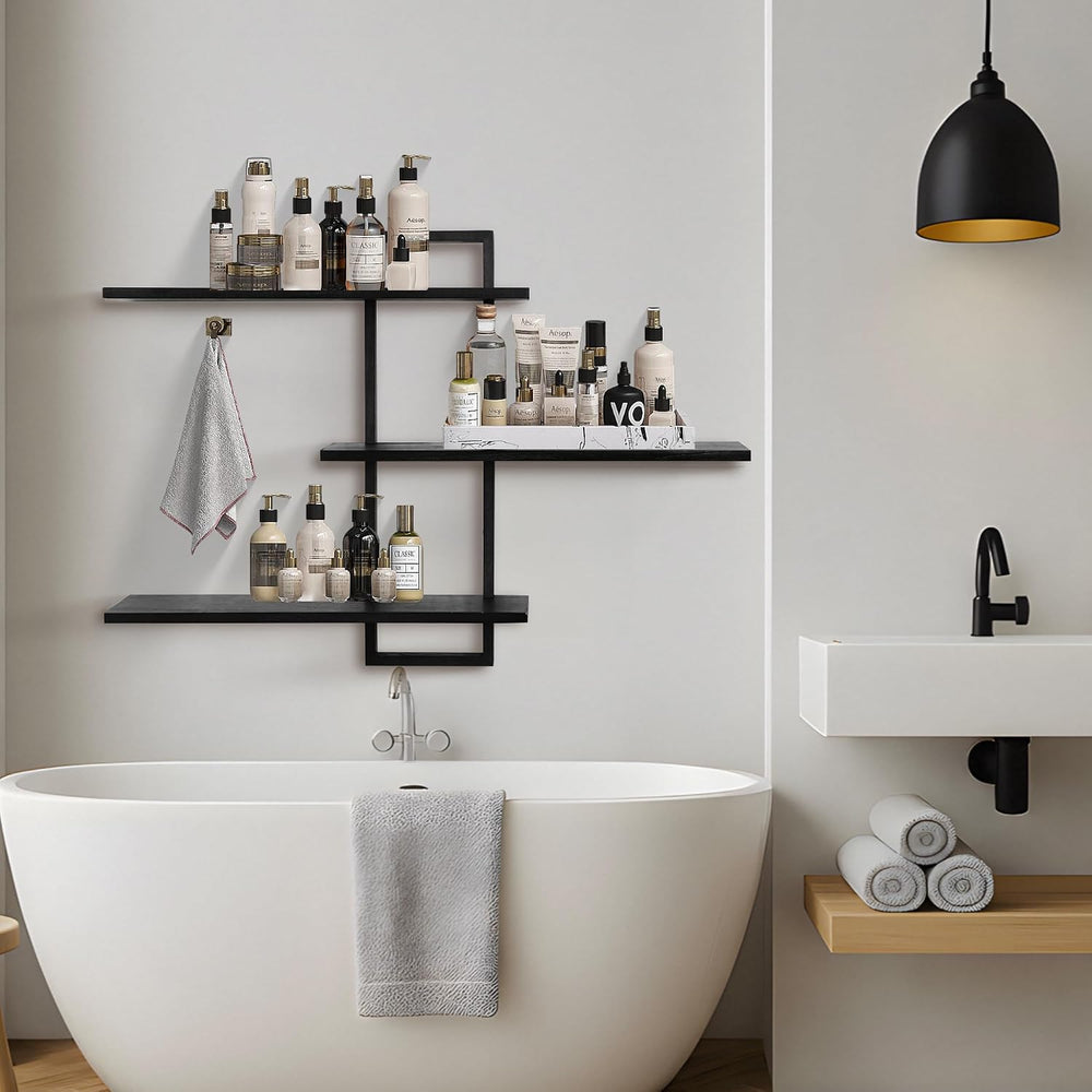 3 Tier Wall Shelf,Floating Shelf for Wall,Decorative Wall Shelves Modern