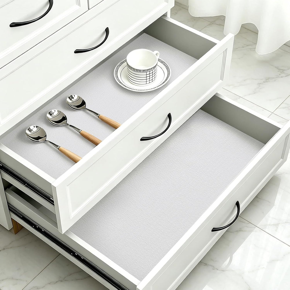Shelf Liner for Kitchen Cabinets and Drawers, 24" x 360" White