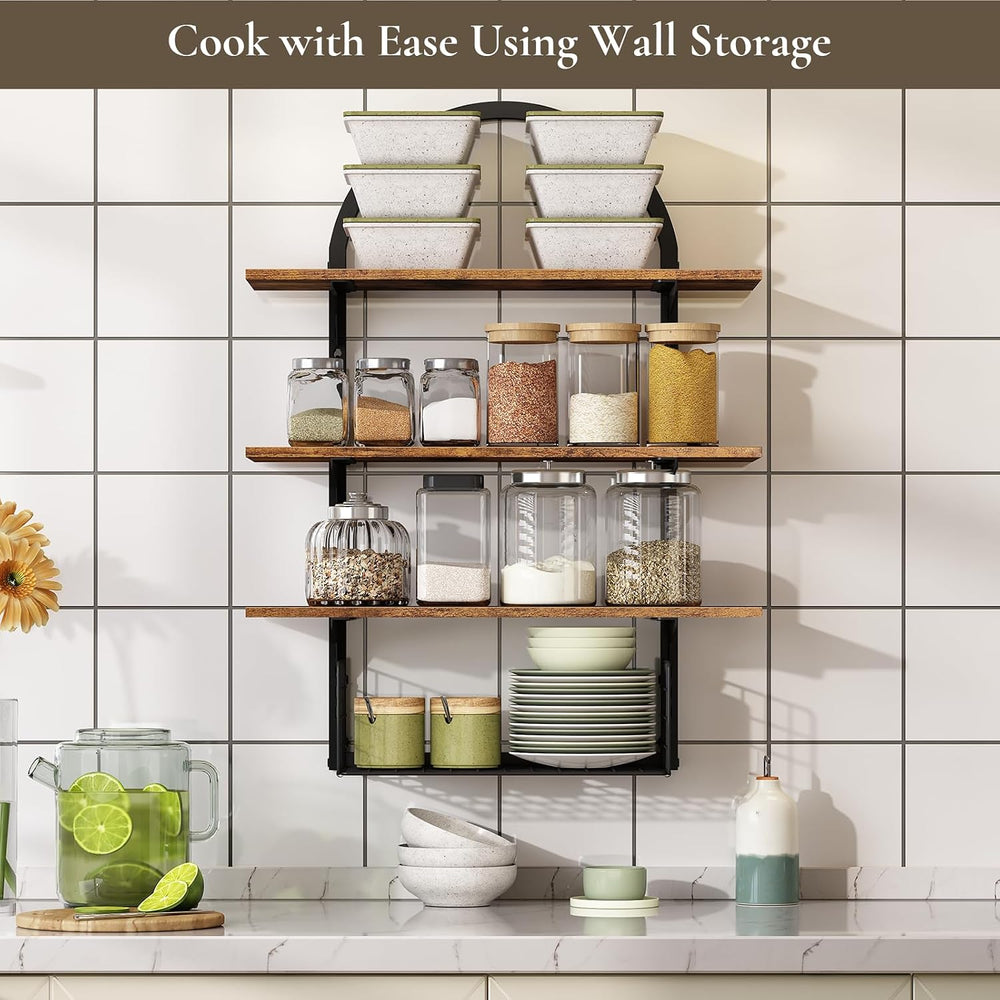 Floating Shelves Bathroom with Storage Basket,Decorative Wall Shelf