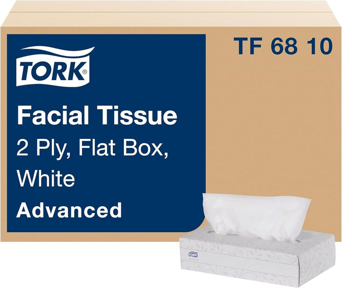 Tork Advanced Facial Tissue White Soft, F1, 30 Boxes x 100 tissues, TF6810