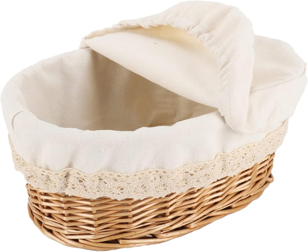 YAHUAN Round Bread Basket Serving Woven Bread Baskets Wicker Basket Sourdough...