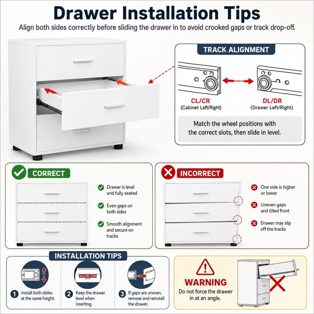 Aheaplus 21.7" Closet Drawers Set of 2, Wood Closet Organizers and Storage