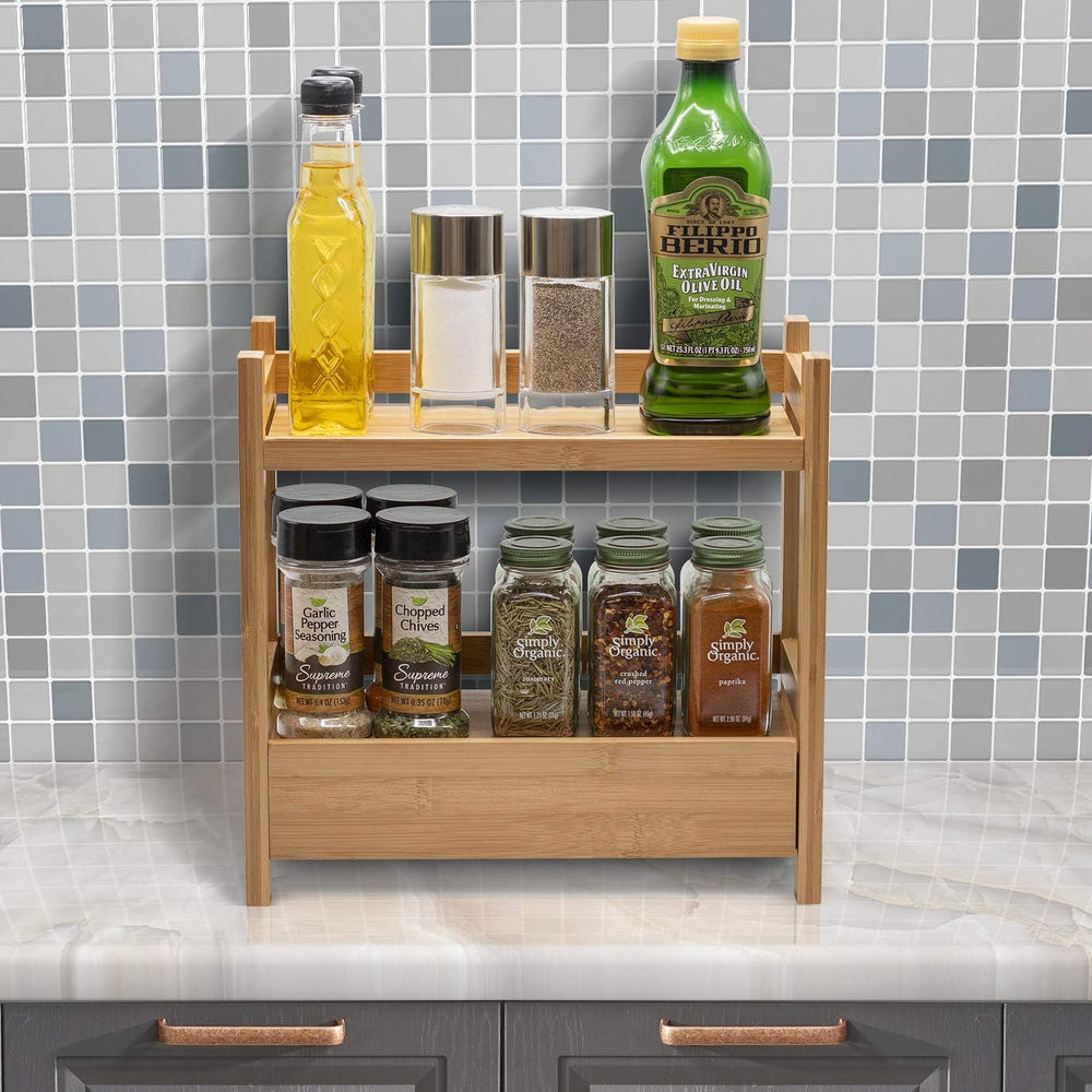 Sorbus Matcha Station Shelf, Bamboo (13" x 6.5" x 12.6", Natur...