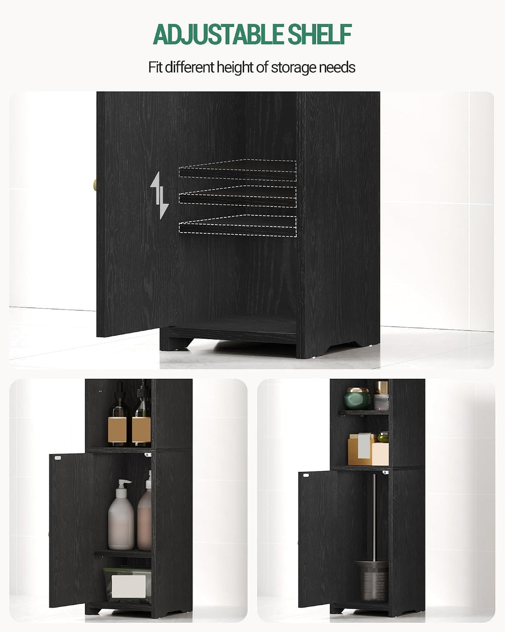 Hzuaneri Bathroom Storage Cabinet, Narrow Toilet Paper Cabinets with Doors