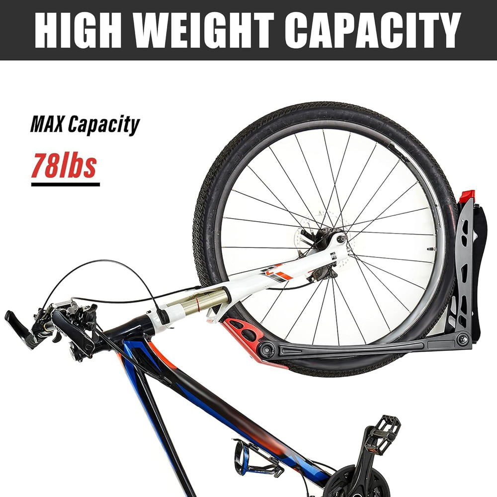 Wallmaster Swivel Bike Rack, Wall Mounted Vertical Bike Storage Hanger