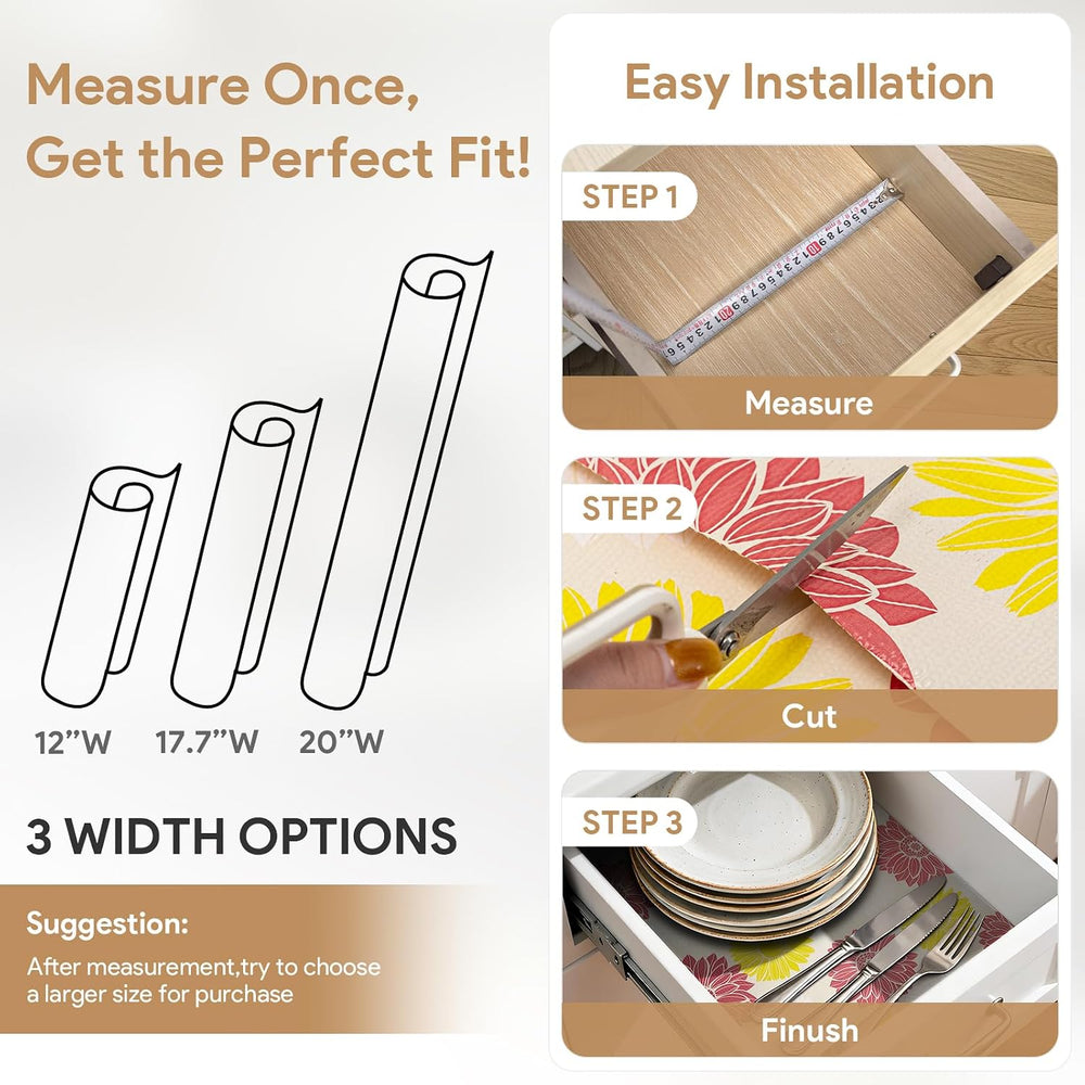 Shelf Liner 5Rolls*17.7'' X 96'' Non Adhesive Cabinet Drawer ...