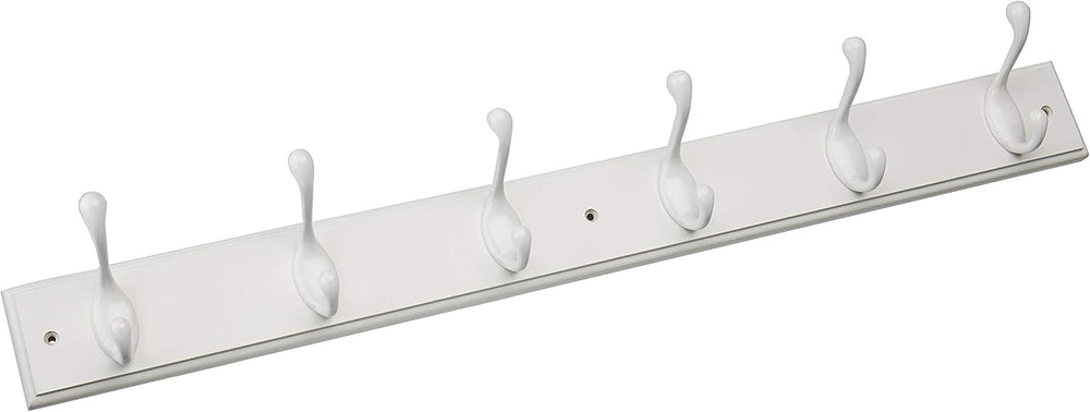 Franklin Brass Heavy Duty (1-Pack) 27" Coat Rack Wall Mount Pure White H...