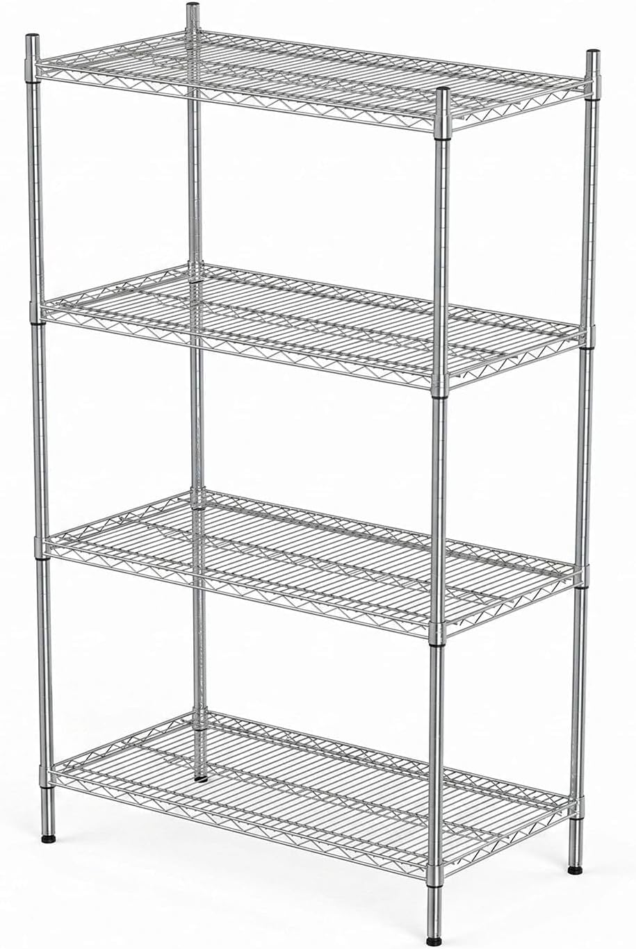 APLSS NSF 4-Tier Chrome Storage Shelves, 18"x36"x63", Dry Envi...