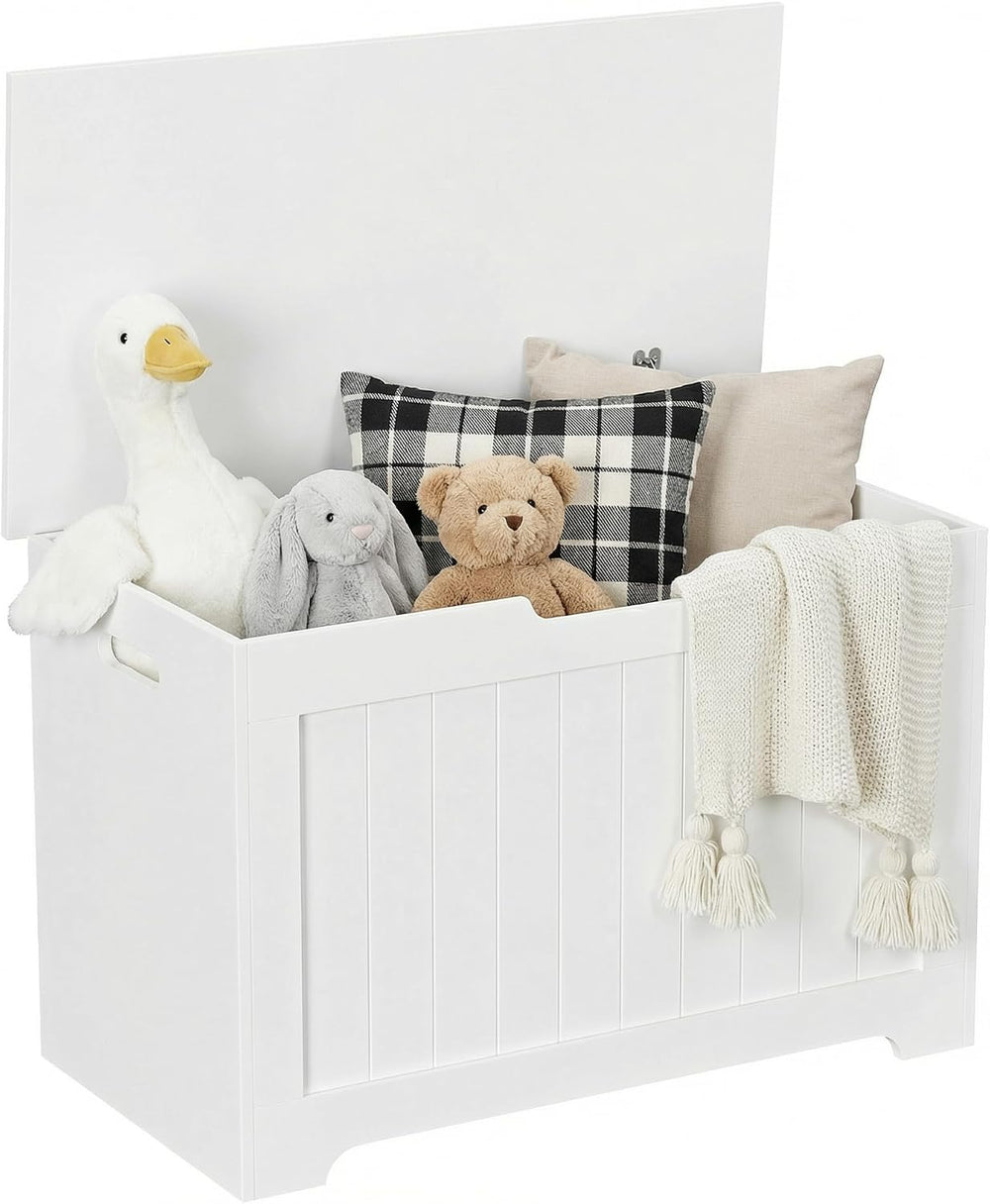 SUPER DEAL Storage Chest, 30 inches Chest Box Organizer with 2 Safety Hinges,...