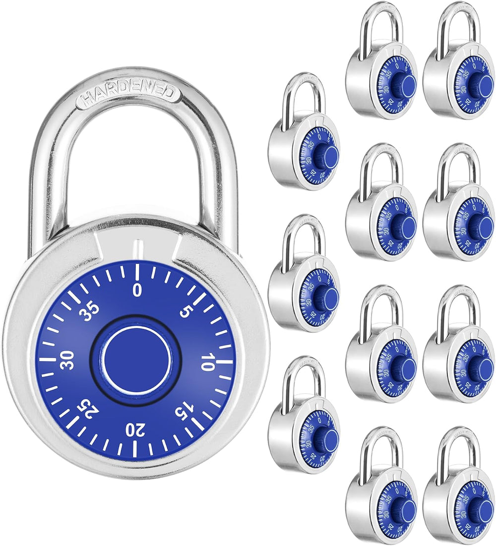 Combination Padlock 12 Pack, 50 mm (2") Blue Dial