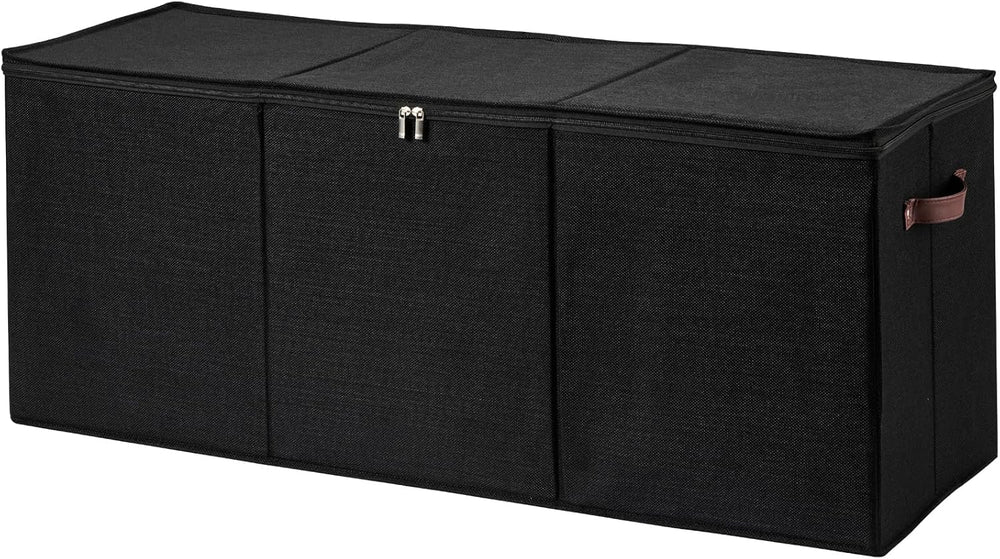 Extra Large Storage Box with Zippered Lid 130L Jumbo Basket Bin
