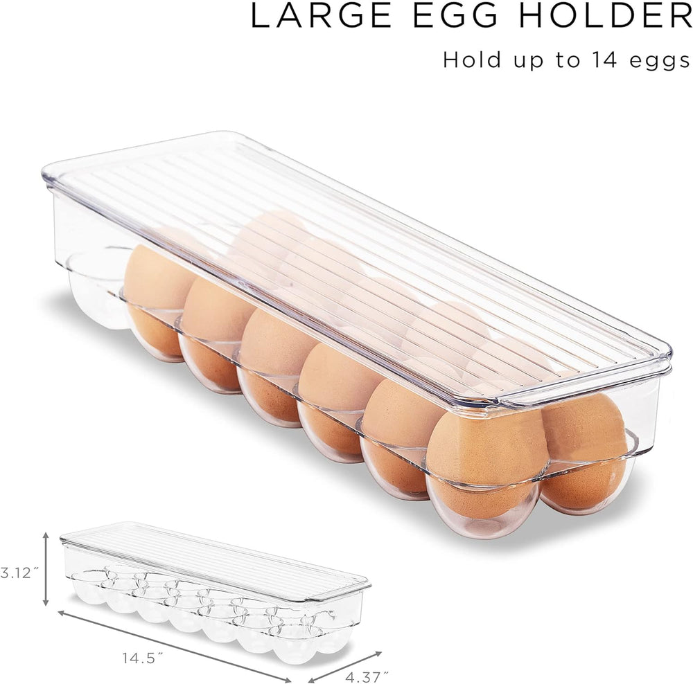 Sorbus Fridge Organizers and Storage Bins for Pantry & Fridge (6 Piece Set)
