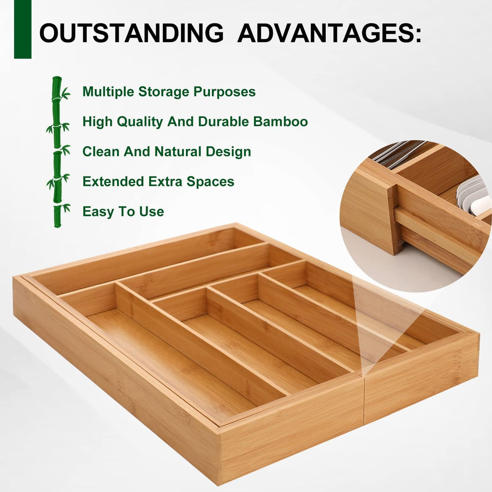 HIWARE Kitchen Utensil Organizer Silverware Organizer Silverware Tray For Dra...
