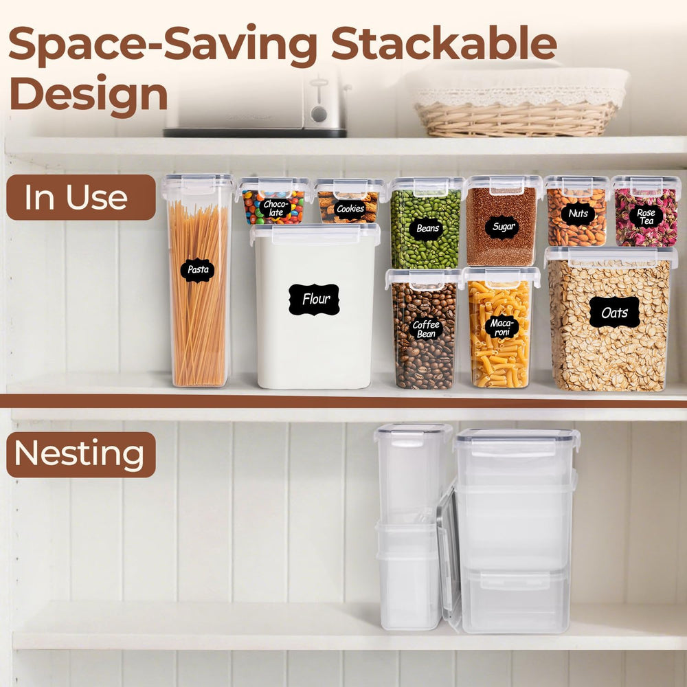 ComSaf Airtight Food Storage Containers with Lids 7size 11Pack, Stackable