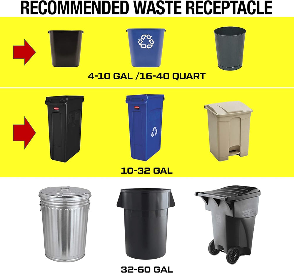 Small, Medium 30” X 37” Clear Trash/Wastebasket Liner, 20-30 Gal Garbage Bags...