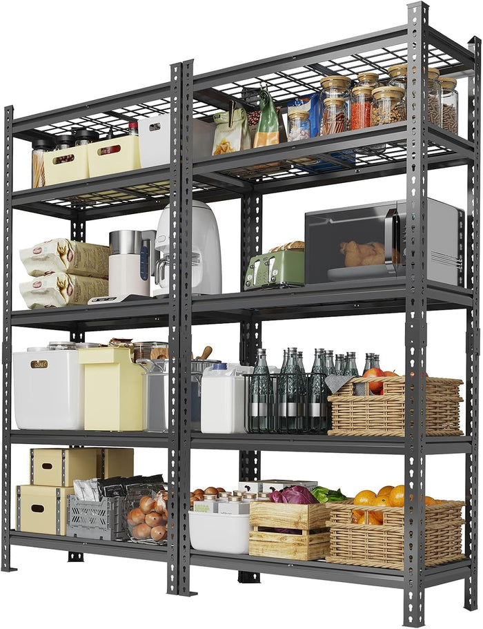 Garvee 5 Tier Metal Storage Shelving Unit 36" W Adjustable Garage Shelving