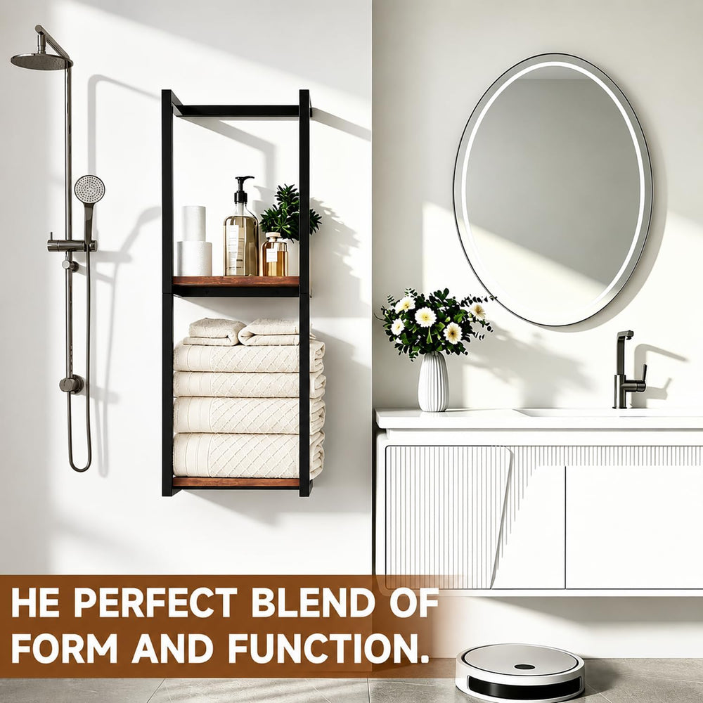 2 Pack Towel Racks for Bathroom, 2 Tier Wall-Mounted Towel Rack, Home Decor S...