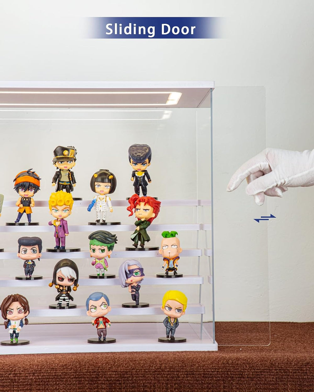 Clear Acrylic Display Case with LED Lights for Figures Collectibles