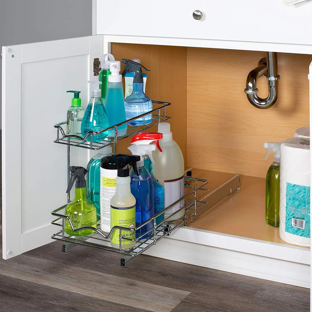 HOLDN’ STORAGE Under Sink Organizers and Storage, 11" W x 18" D x 1...