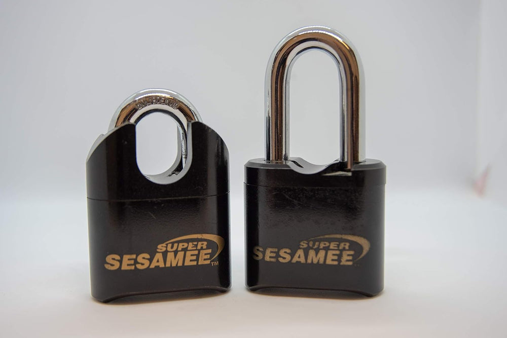 Sesamee K637 4 Dial Bottom Resettable Combination Brass Padlock with 2-Inch S...