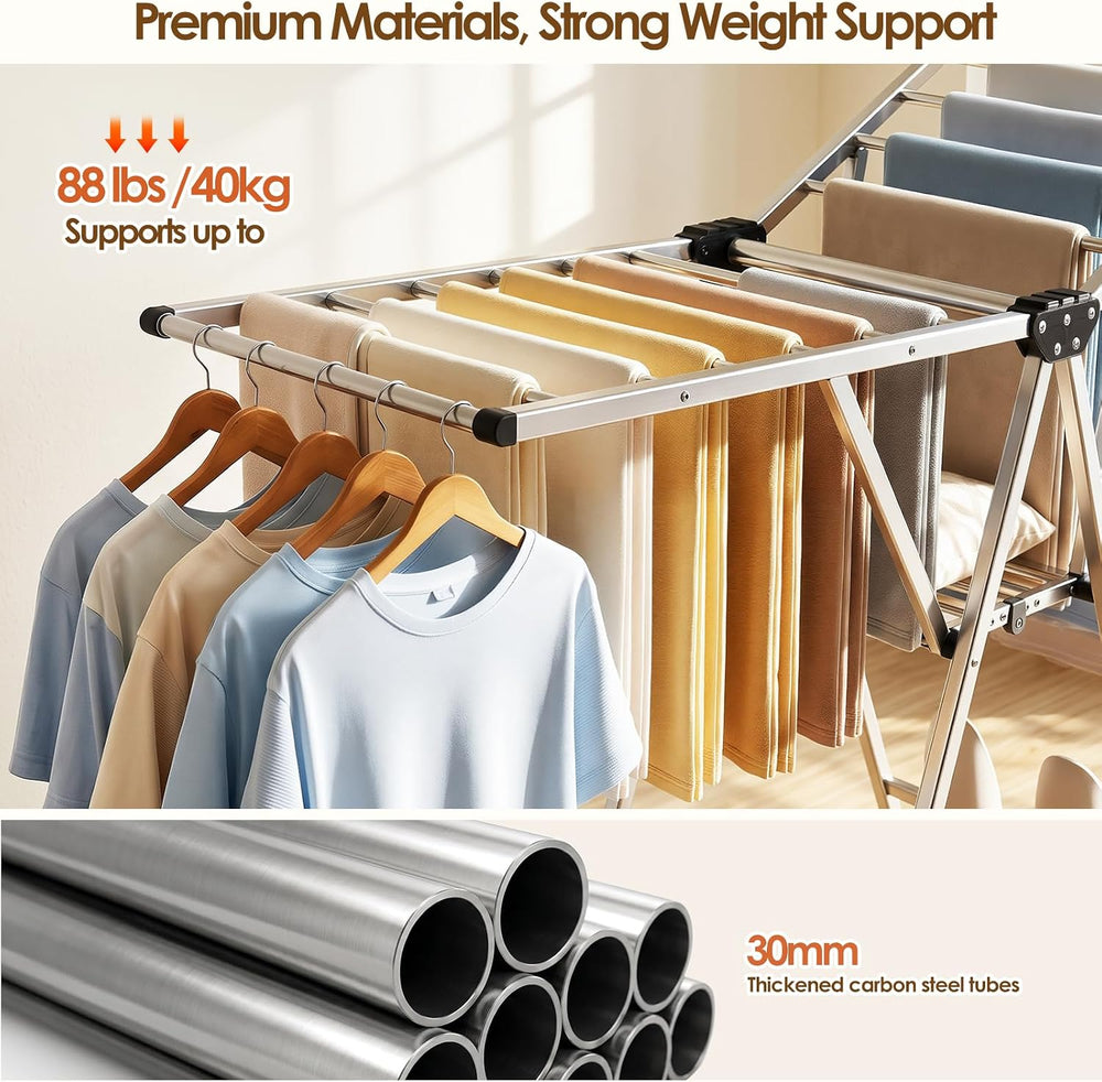 Luxspire Clothes Drying Rack, Foldable Drying Rack Clothing